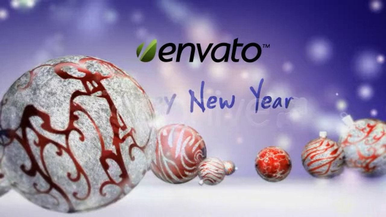 Happy Holidays - Falling Christmas Ornaments