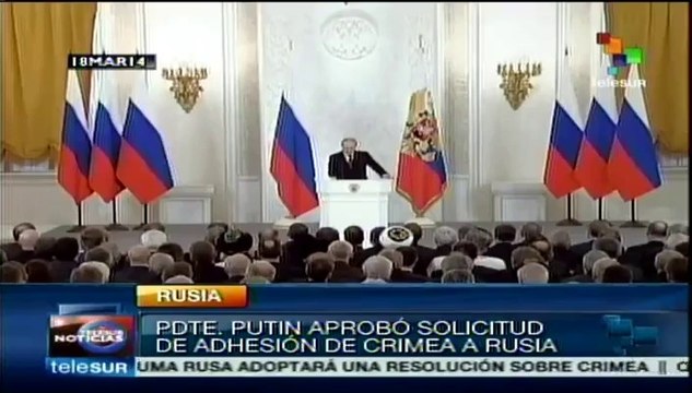 Valdimir Putin aprueba solicitud de Crimea de unirse a Rusia