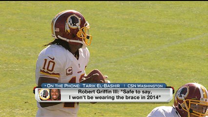 Robert Griffin III removing brace for Social