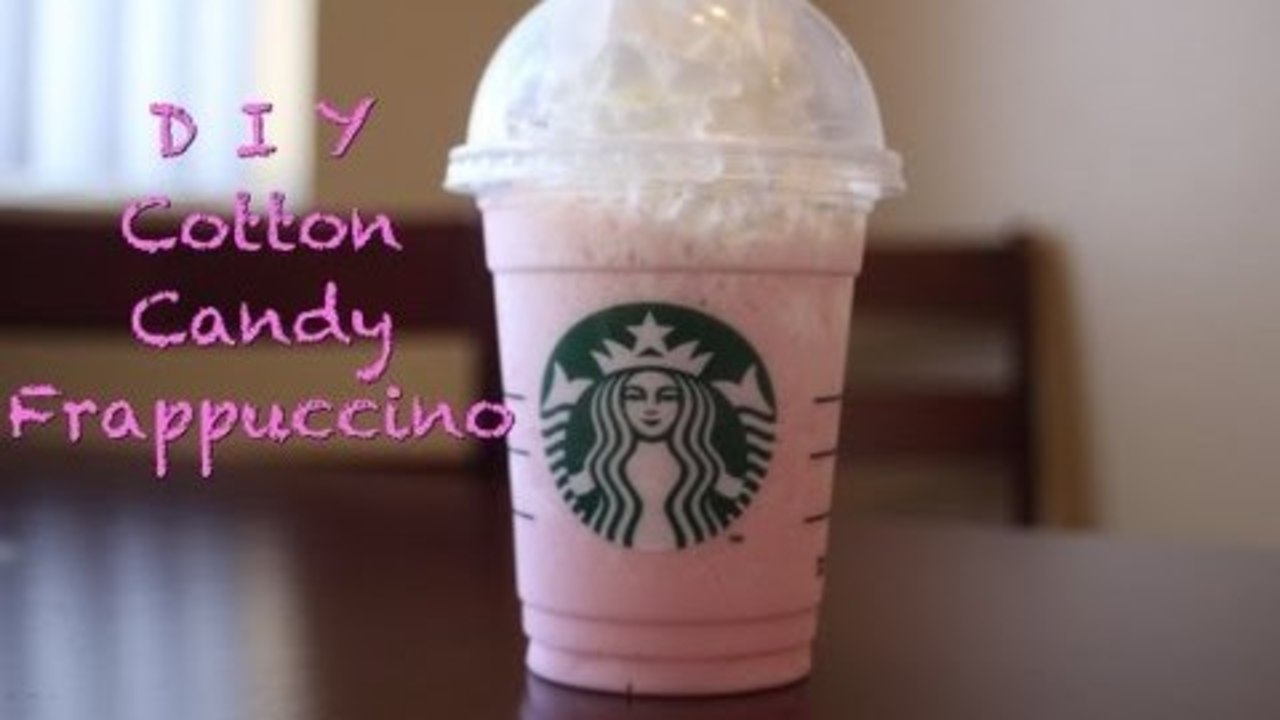 D I Y Cotton Candy Frappuccino!!