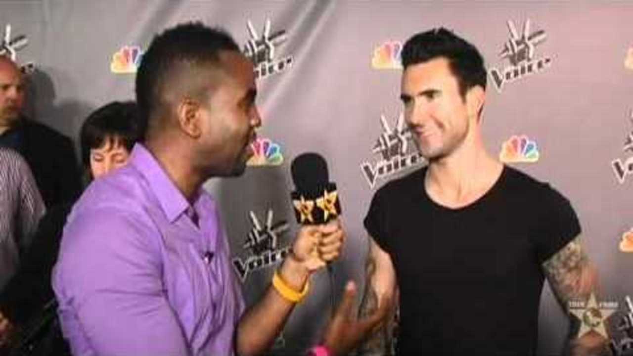 Adam Levine at The Voice Season One Finale
