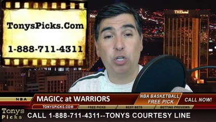 Golden St Warriors vs. Orlando Magic Pick Prediction NBA Pro Basketball Odds Preview 3-18-2014