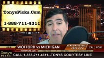 Michigan Wolverines vs. Wofford Terriers Pick Prediction NCAA Tournament College Basketball Odds Preview 3-20-2014