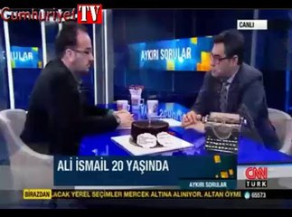 Canlı yayında Ali İsmail Korkmaz için doğum günü pastası