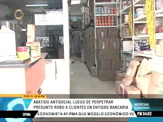 Abatido antisocial tras robo a clientes de entidad bancaria
