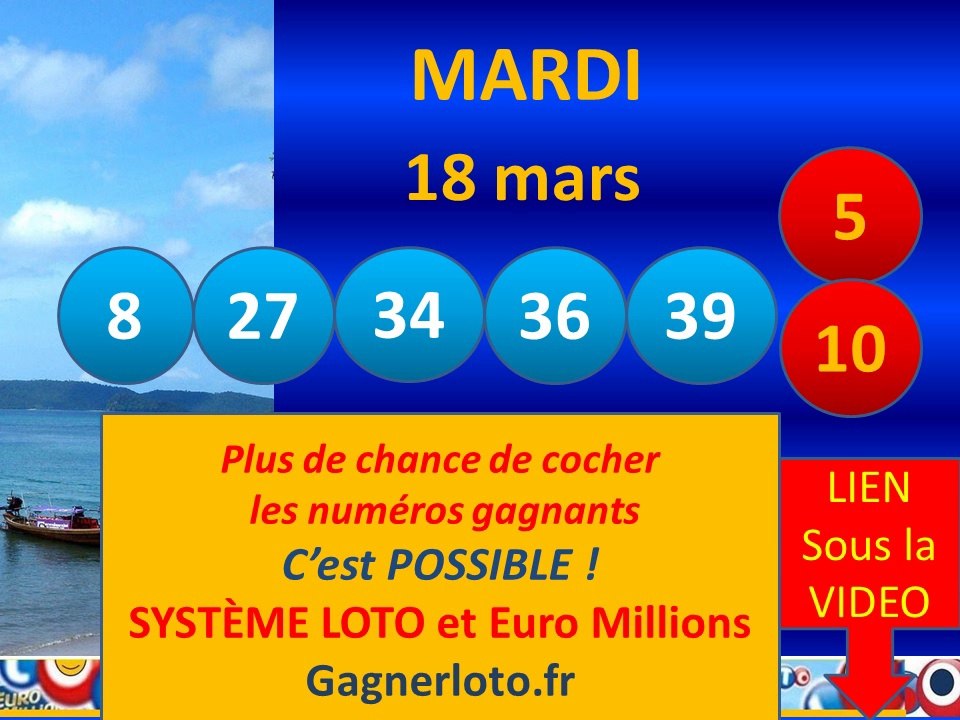 Euromillions My Millions resultat mardi 18 mars