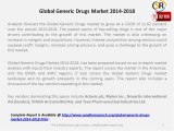Global Generic Drugs Market 2014-2018