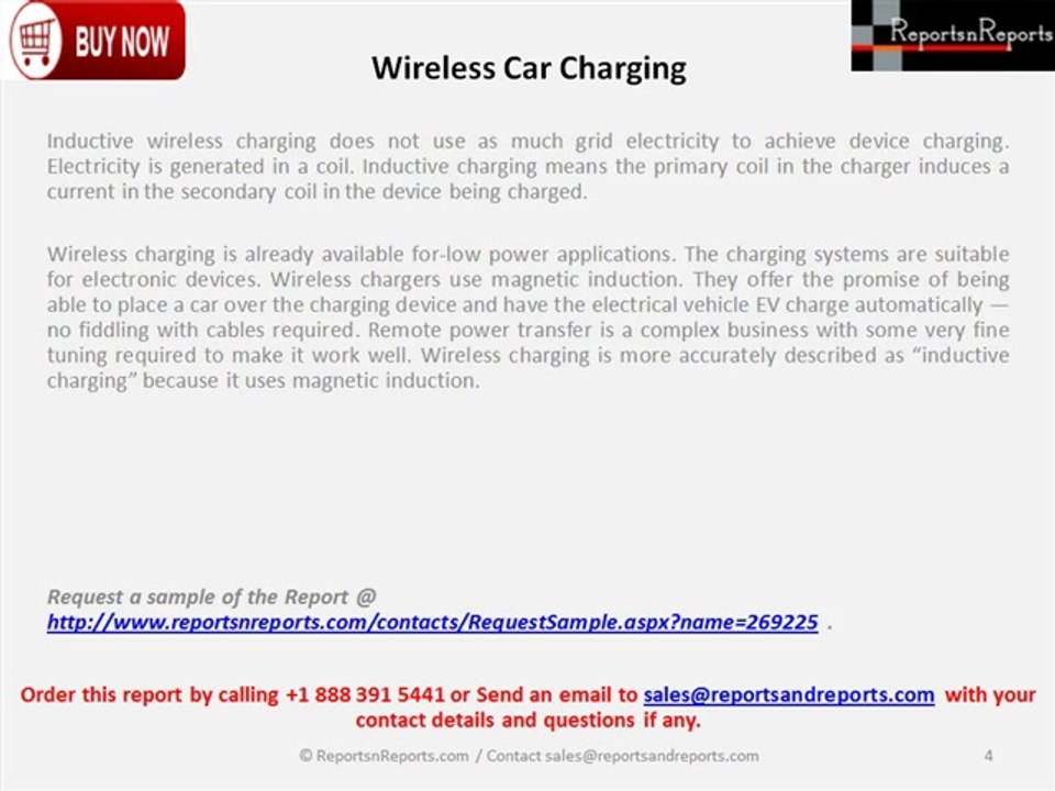 Wireless Car Charging: Market Shares, Strategies, and Forecasts, Worldwide, 2013 to 2019