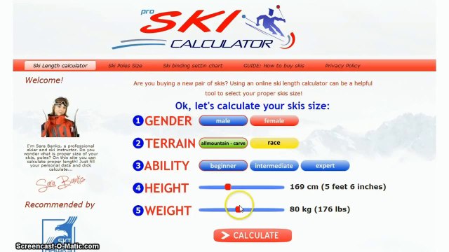 Ski length calculator - What size skis should I buy?