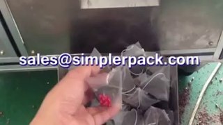 Automatic nylon triangle teabags packing machine with volume cup