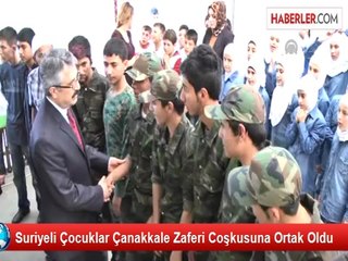 Suriyeli Çocuklar Çanakkale Zaferi Coşkusuna Ortak Oldu