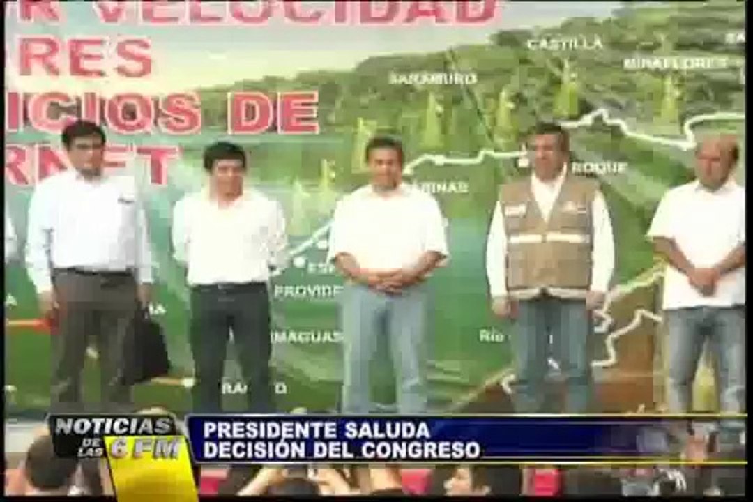 Noticias de las 6: Humala saludó voto de confianza a Gabinete Cornejo (1/2)