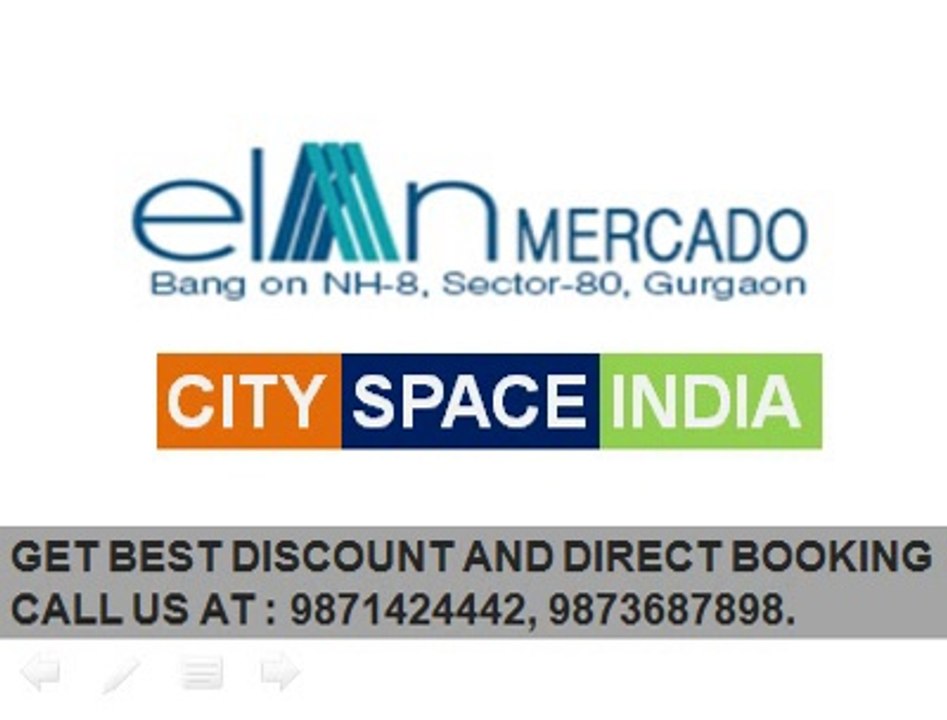 elan sector 80 gurgaon[[9871424442]]mercado food court nh 8