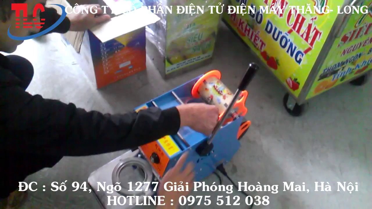 Máy dán miệng cốc giá rẻ, máy dán miệng ly tại Hà Nội - 0975512038