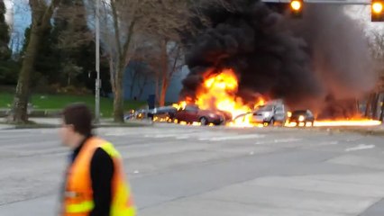 Tv News Terrible Helicopter Crash in Seattle's Streets!