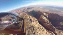 Crazy free fall / Wingsuit jump in a Narrow Canyon