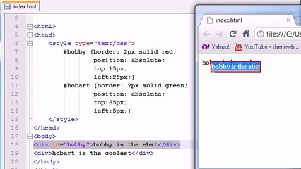 XHTML and CSS Tutorial - 31 - ID's