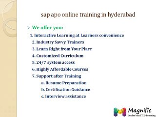sap apo online training