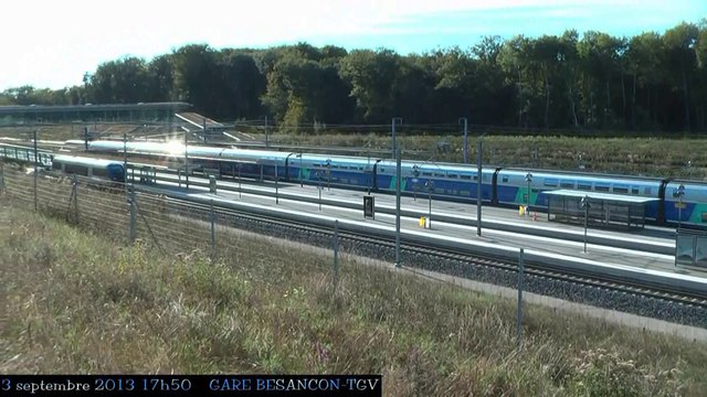 TGV SUR LGV RHIN-RHÔNE DE SEPTEMBRE A DECEMBRE 2013