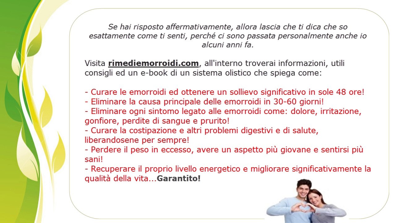 Rimedi Emorroidi Naturali per la Cura e prevenzione
