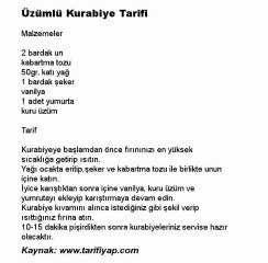 Üzümlü Kurabiye Tarifi