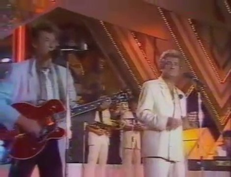 Johnny Hallyday en duo avec Eddy Mitchell - Mes seize ans ( Tv 1984 )