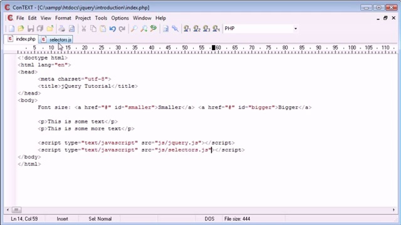 027 - Font size switcher jQuery