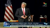Kerry afirma que Rusia y Putin están del lado quivocado de la historia