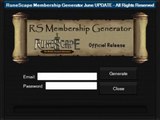RuneScape Membership Generator
