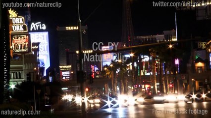 Las Vegas at Night time-lapse - Free to re-use