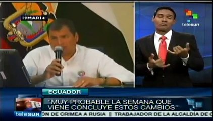 Pdte. Rafael Correa continuará con cambios en su gabinete