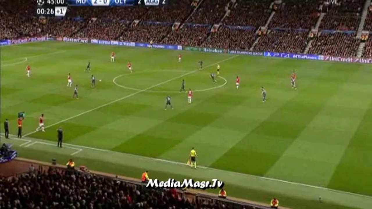 هدف مانشستر يونايتد الثاني في أولمبياكوس - دوري أبطال أوروبا - 19/3/2014