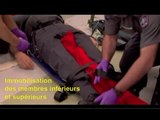 Immobilisation sur planche dorsale