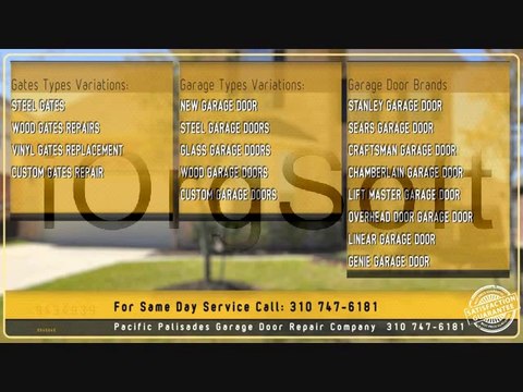 Garage Doors Pacific Palisades (310) 747-6181