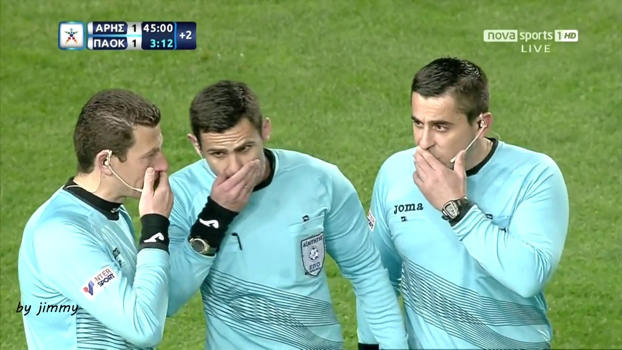ARIS PAOK 1-1  επίμαχες φάσεις SEASON 2013-2014