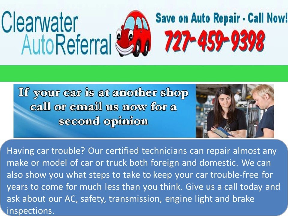 Clearwater Auto Referral : Auto Repair in FL 33755