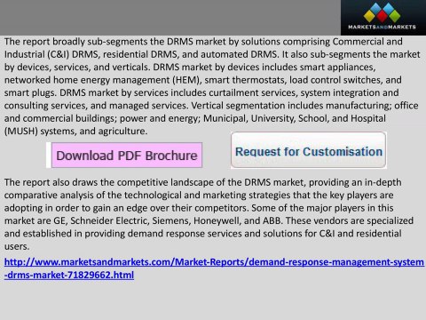 Demand Response Management System (DRMS) Market worth $24.64 Billion by 2019