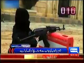 4 Years old child getting trained by Syrian Insurgent for war