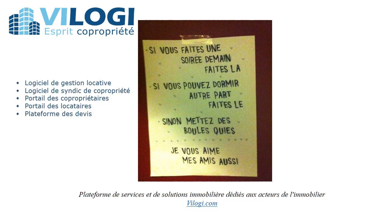 Les histoires drôles dans la copropriété - partie 1 de 4