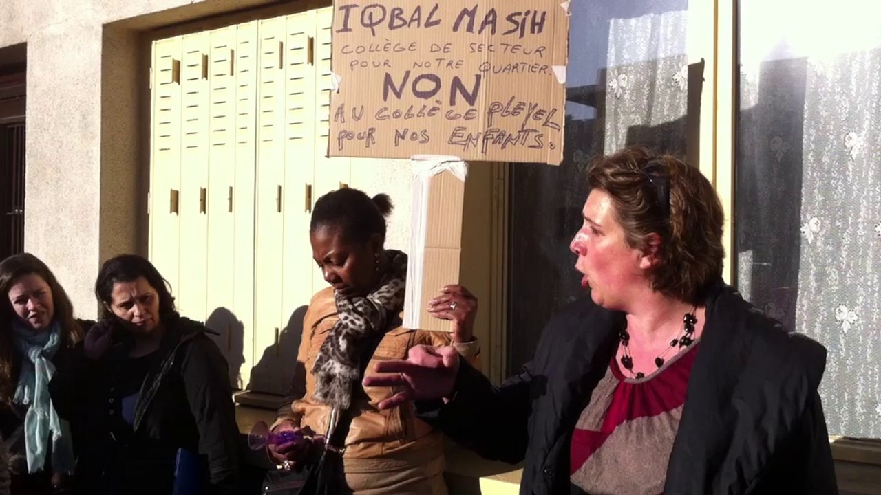 Manif college Plaine_intervention responsable parents eleves