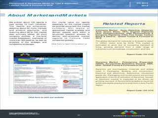 Phosphorus & Derivatives Market Trends & Forecast to 2018