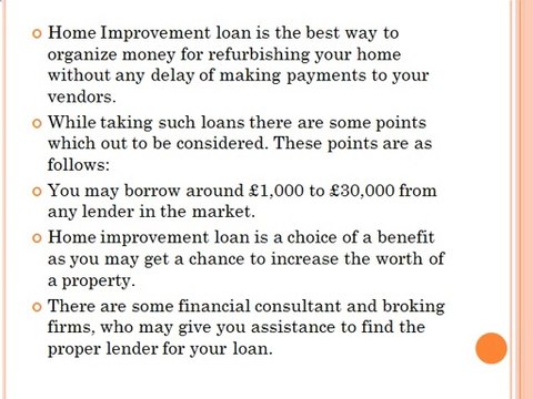 Key Solution of Financing Home-Improvement Loan