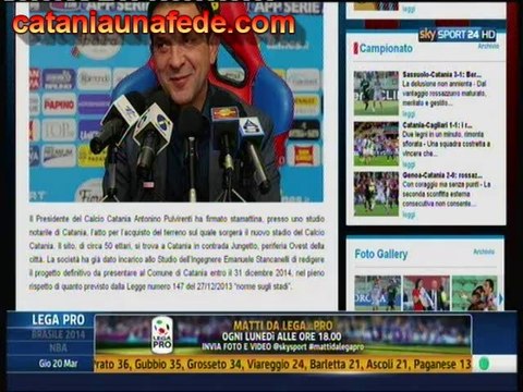 Sky sul nuovo stadio del Catania