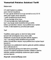 Yumurtali Patates Salatasi Tarifi