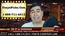 Gonzaga Bulldogs vs. Oklahoma St Cowboys Pick Prediction NCAA College Basketball Odds Preview 3-21-2014