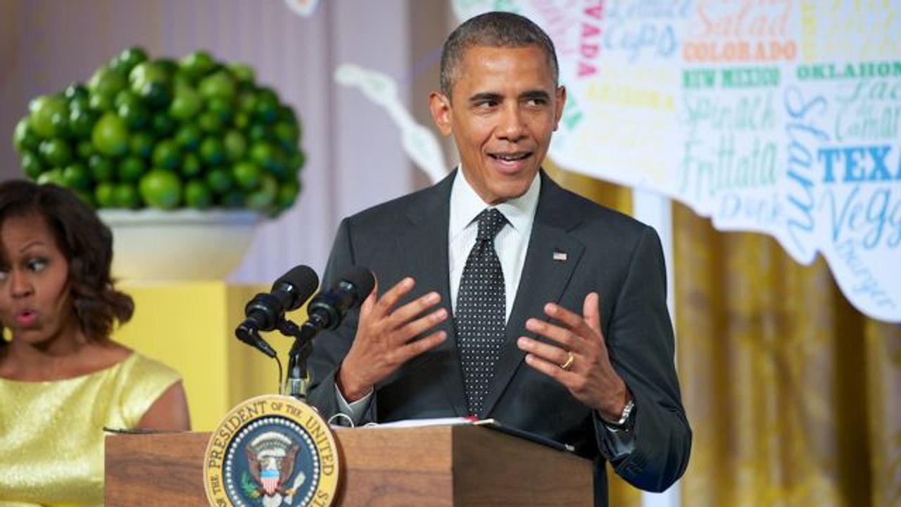 The Kids' "State Dinner" at the White House - President Barack Obama Crashes the Party