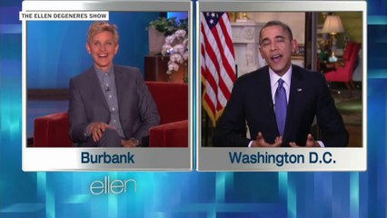 Obama on ‘Ellen’ in 2 minutes