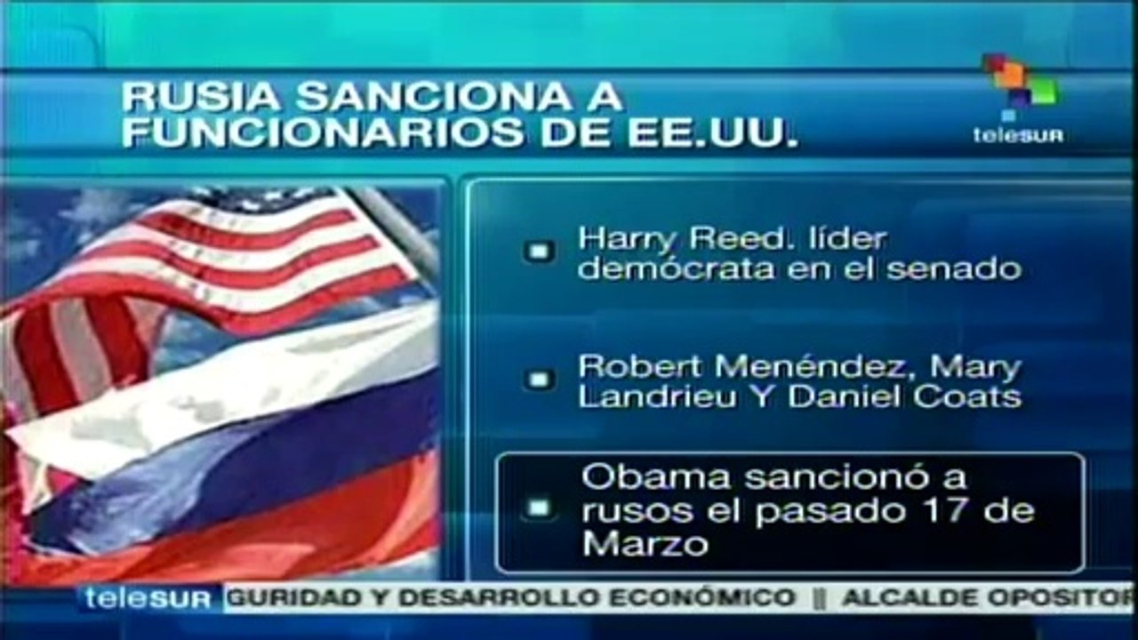 Rusia responde con la misma moneda a sanciones impuestas por EE.UU.