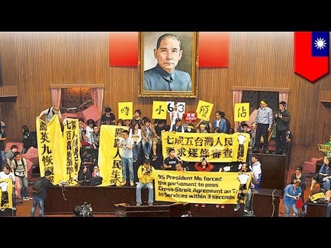 Student protest: Taiwan parliament overtaken by students in protest of China trade agreement