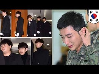 Super Junior attends family funeral